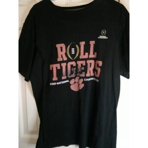 Vintage Roll Tigers Clemson 2018‎ National Champions Graphic T-Shirt Black XL